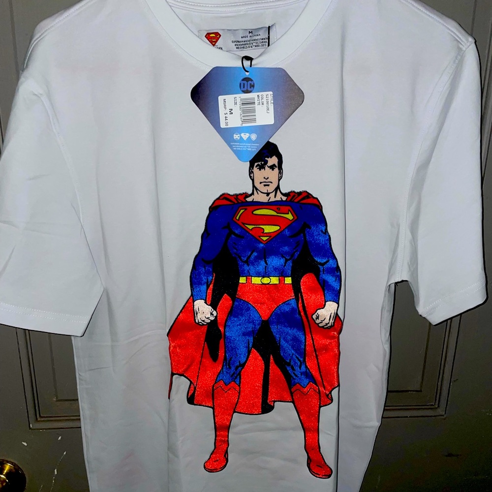 Mens embroidered SUPERMAN shirt BRAND NEW WITH TAGS